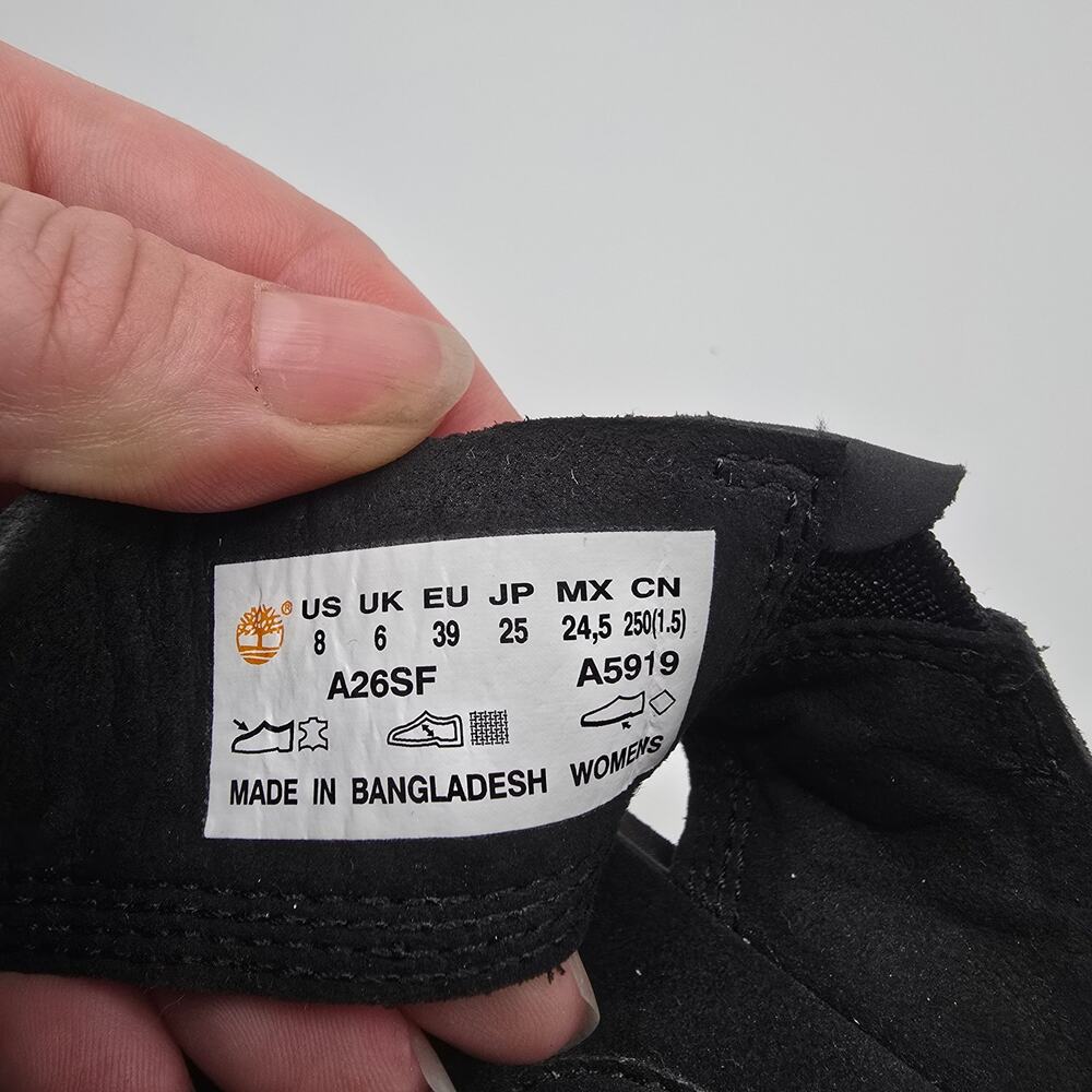 Timberland Koralyn 2 black white strappy buckle foam wedges 8 - Picture 12 of 12
